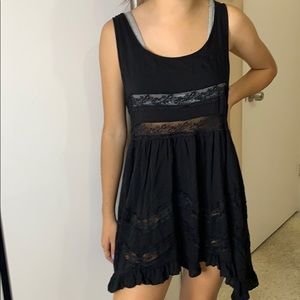 black summer dress with lace